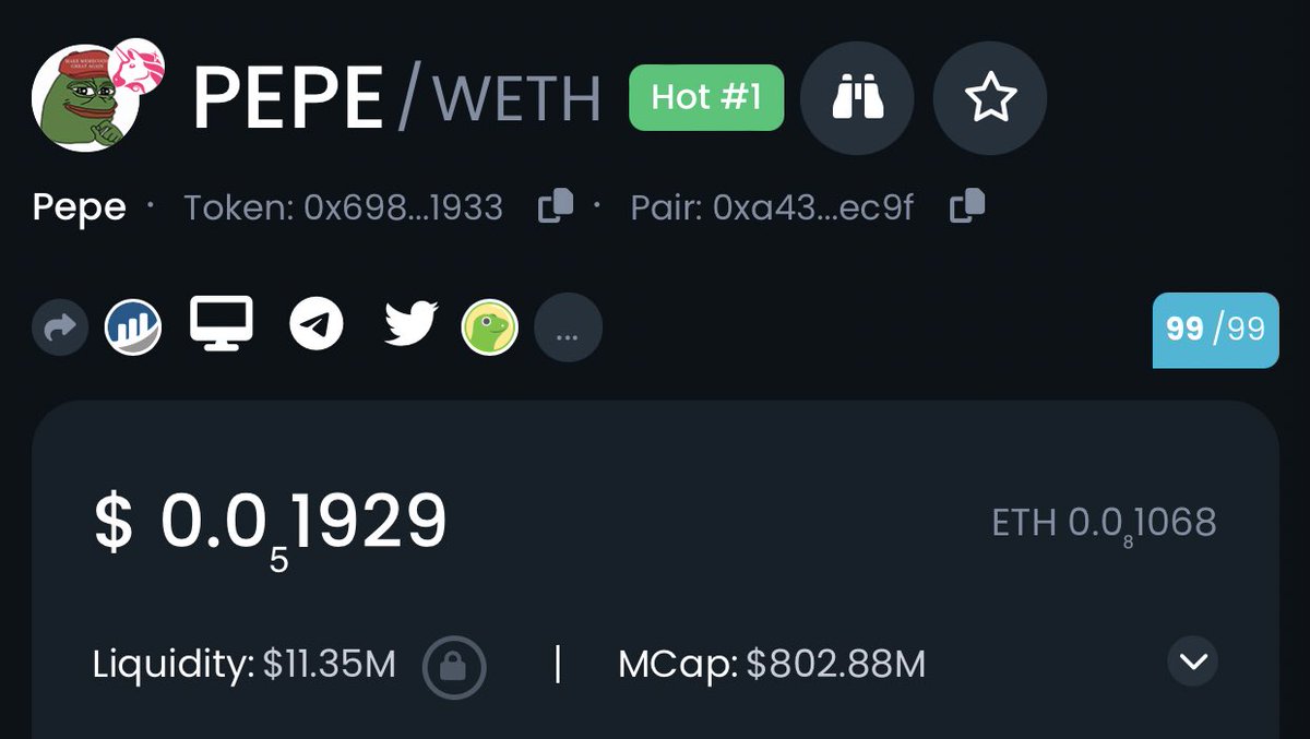 phugazinomics's tweet image. $PEPE MOVING FAST 🚀🚀🚀🚀🚀