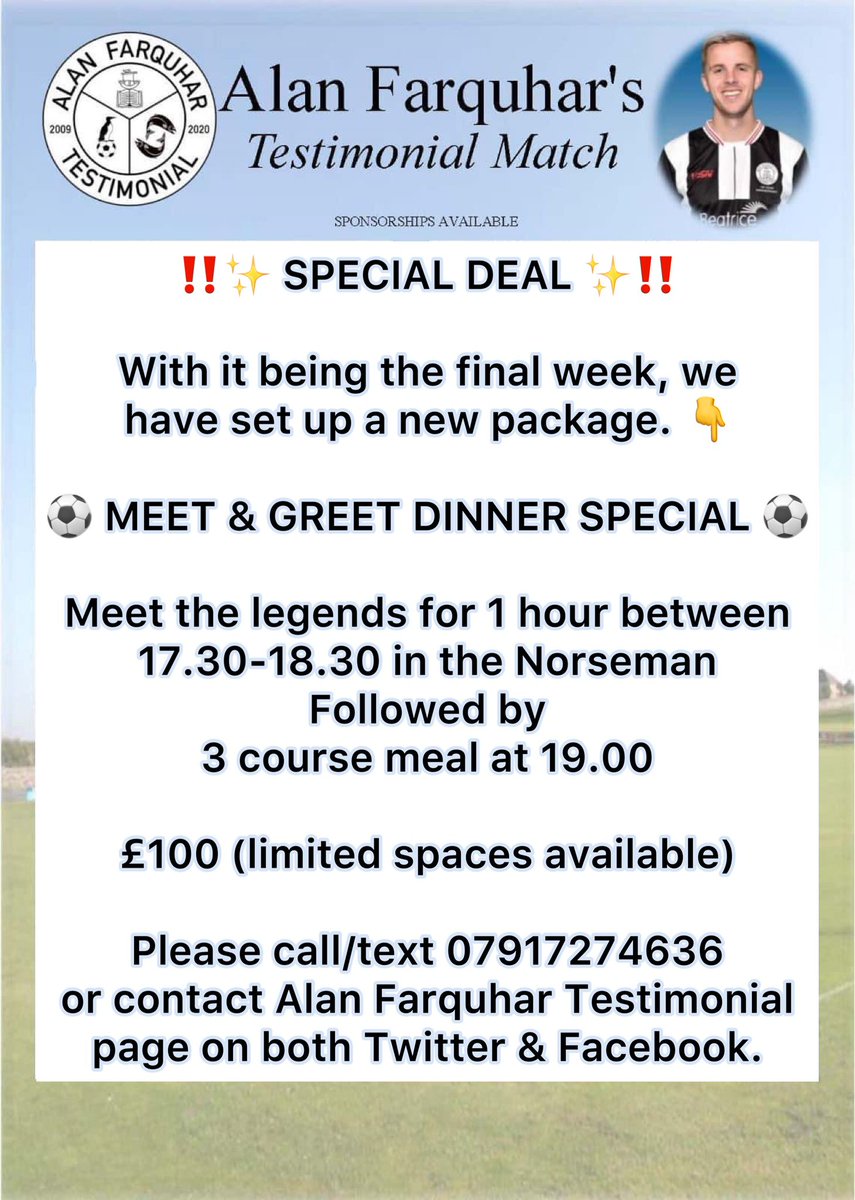 A deal on for a meet and great plus dinner special!
