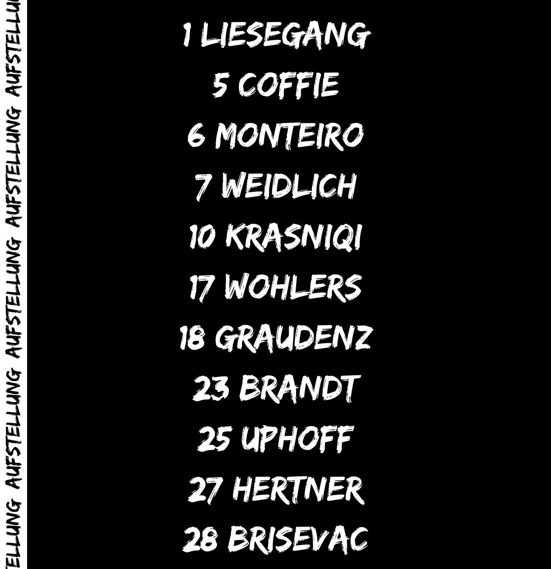 Teutonia05's tweet photo. Diese Elf schickt Richard Krohn in seinem ersten Spiel als Cheftrainer auf den Platz 💥
#wirfürottensen | #HSVT05 https://t.co/TH2ds5ex1J