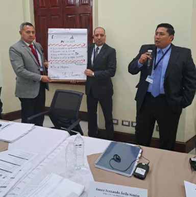 OEA_CICTE's tweet photo. DAY 5 of the #CASET training in 🇬🇹. Participants present mitigation plans developed during group exercises to counter threats to #CivilAviation. @StateDeptPM #CICTE_AviationSecurityProgram @Guatemala_DGAC @PNNLab https://t.co/aNTeFaopBW