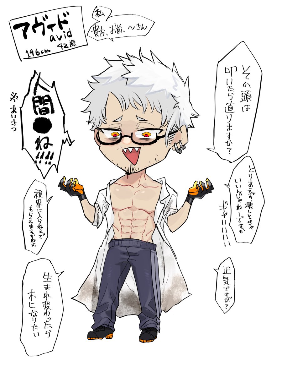 話し方参考にデフォルメ描きがち 