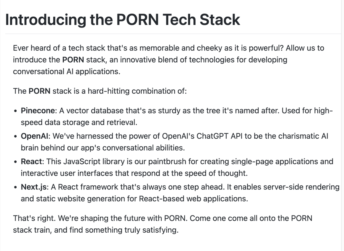 Introducing the PORN Tech Stack (Its real!) t.cooxfjuCDZ3z