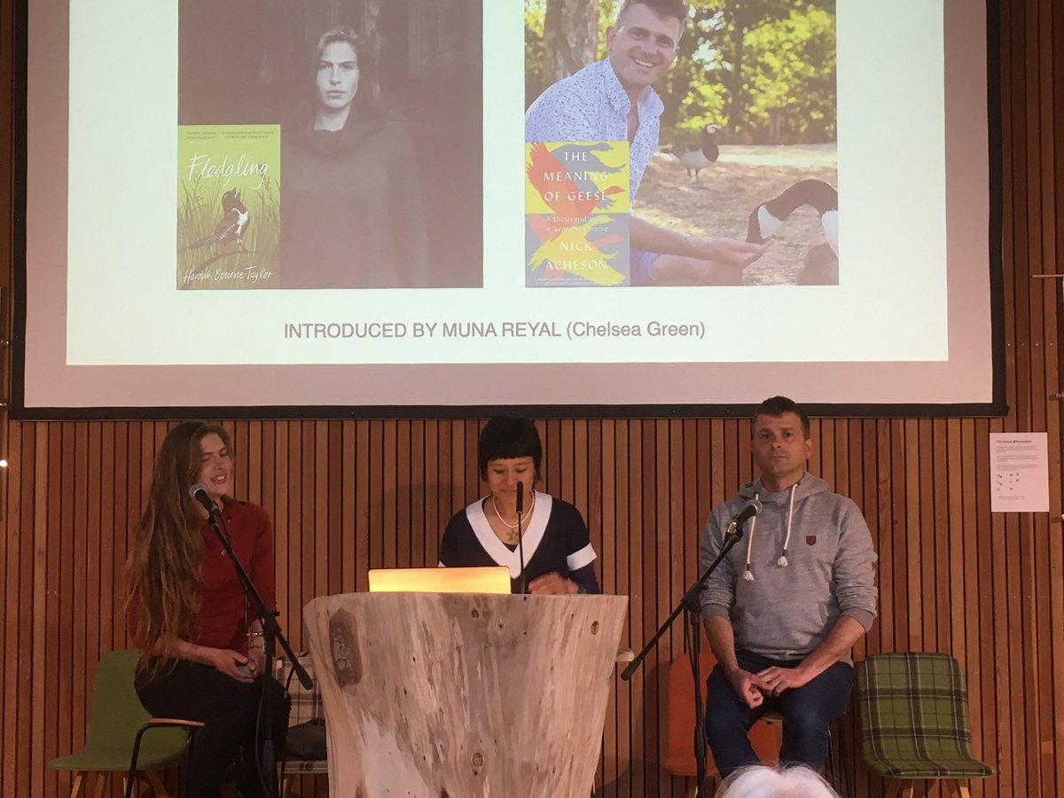 nicolawriting's tweet photo. Oh my, these 3 @RealFarmED @chelseagreen what inspiration! Laughed, cried: ‘the specific is universal (doorstep nature, nibbling your toes, nesting in your hair) &amp; action for the environment that comes from a place of overwhelming love.. 👏 @themarshtit @WriterHannahBT @munachoc https://t.co/kr9cVVfh1o