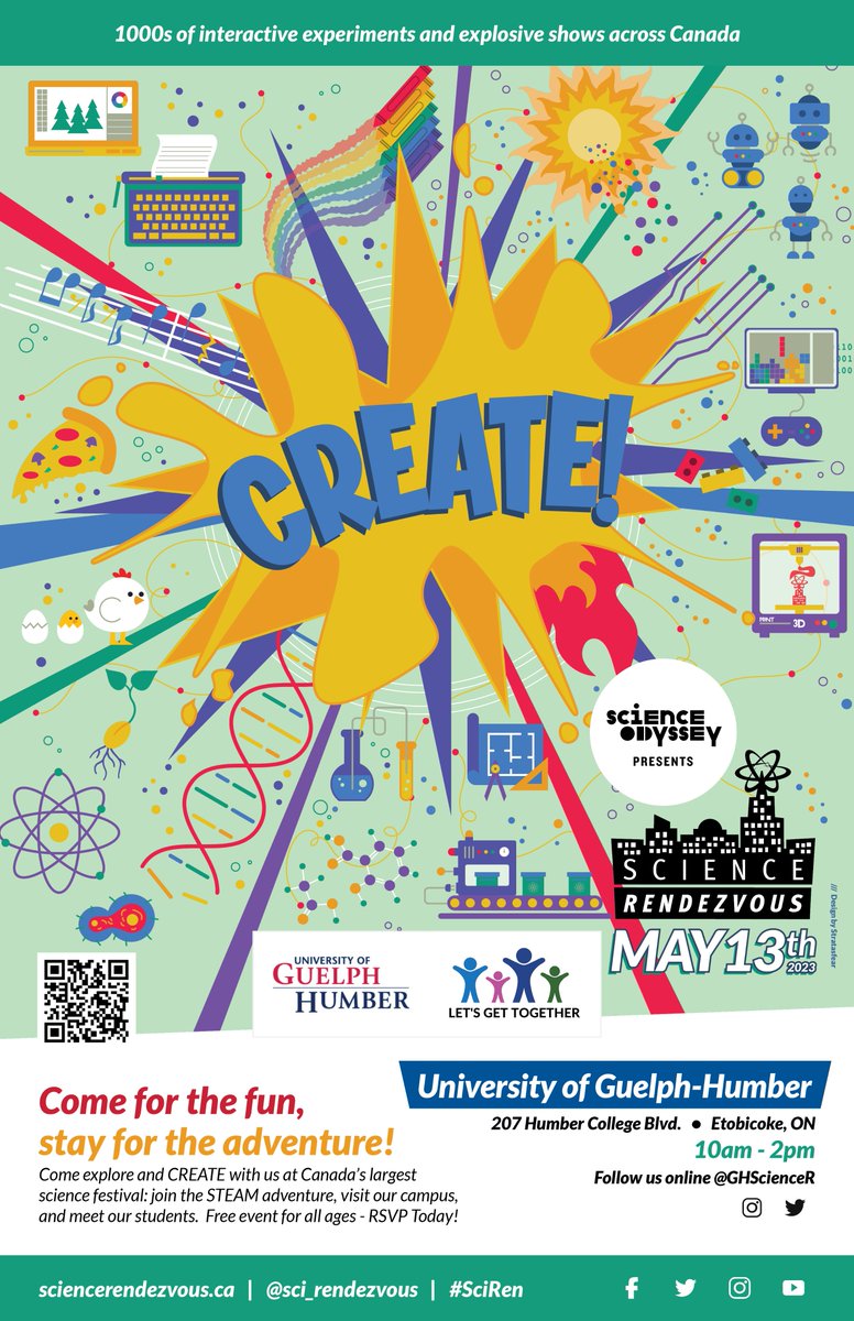 GetTogetherTO's tweet image. The #UofGH Science Rendevous is today from 10 am to 2 pm! Join us at 207 Humber College Blvd, #Etobicoke. The #LGTTechCollect Drive collection will be at Parking lot 3 - Main entrance. 
#SciRen #LGTTechCollect #Tech4All #OdySci
#CreateSciRen @sci_rendezvous @GHScienceR #STEAM