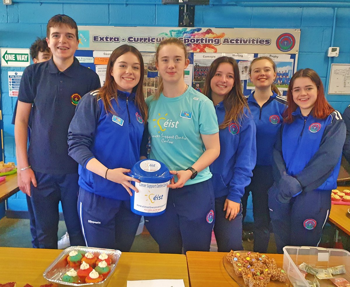 BstaiCarlow's tweet photo. Very proud of our Fifth Year LCVP students Danielle and Keelan who organised a bake sale and 'Splash Zone' (Dunk the Teacher) in aid of Eist Carlow. #Eist #LCVP #presentationcollegecarlow https://t.co/XATq2ojzPM
