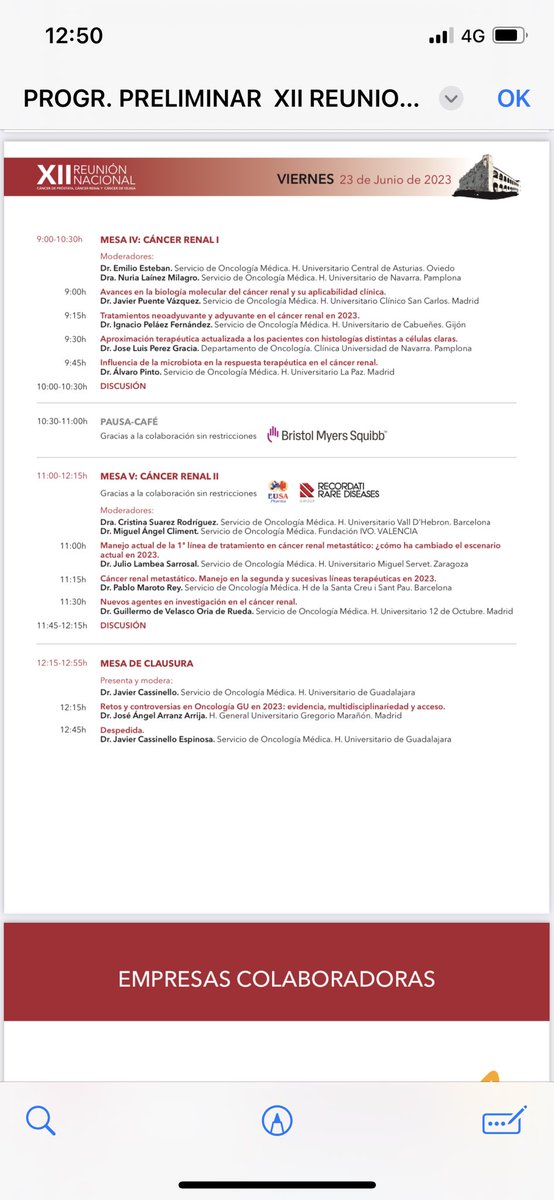 En junio 22-23 celebraremos en Guadalajara la XII Reunión Nacional de Avances en Cáncer de Próstata, Cáncer Renal y Cáncer de Vejiga. 
No te pierdas este encuentro de discusión en estos difíciles tumores. <a href="/sogug1/">SOGUG</a> <a href="/_SEOM/">SEOM</a> <a href="/FundacionECO/">Fundación ECO</a>
#cancerdevejiga #cancerrenal #cancerprostata