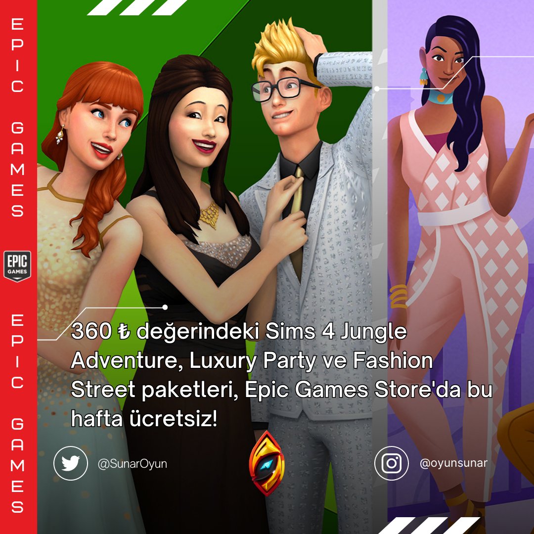SunarOyun's tweet photo. Epic Games mağazasının bu hafta hediye ettiği paket bu kez bir DLC olacak. Sims 4 oyununa ait The Daring Lifestyle Bundle adındaki yaşam paketi ücretsiz olarak sunuluyor. https://t.co/4n5ioqwRdu