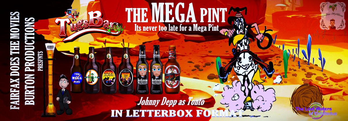 MagicalMusicMan's tweet photo. #MegaPints are still available in bottle or on draught
Can you meet the #MegaPintChallenge
Oldy done for @oldmenwguitars now Revamped for #tugsbar &amp; @Lou_LKB
#IstandwithTug #johnnydepp #tonto #JohnnyDeppKeepsWinning @ThatUmbrella @ray_haylock @RealPamster get your #jockness now https://t.co/IQv5xP39Zc