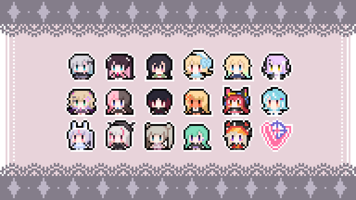 ぶいすぽっ！16x16ドット絵 全員集合Ver. #すぅあーと #なずなーと