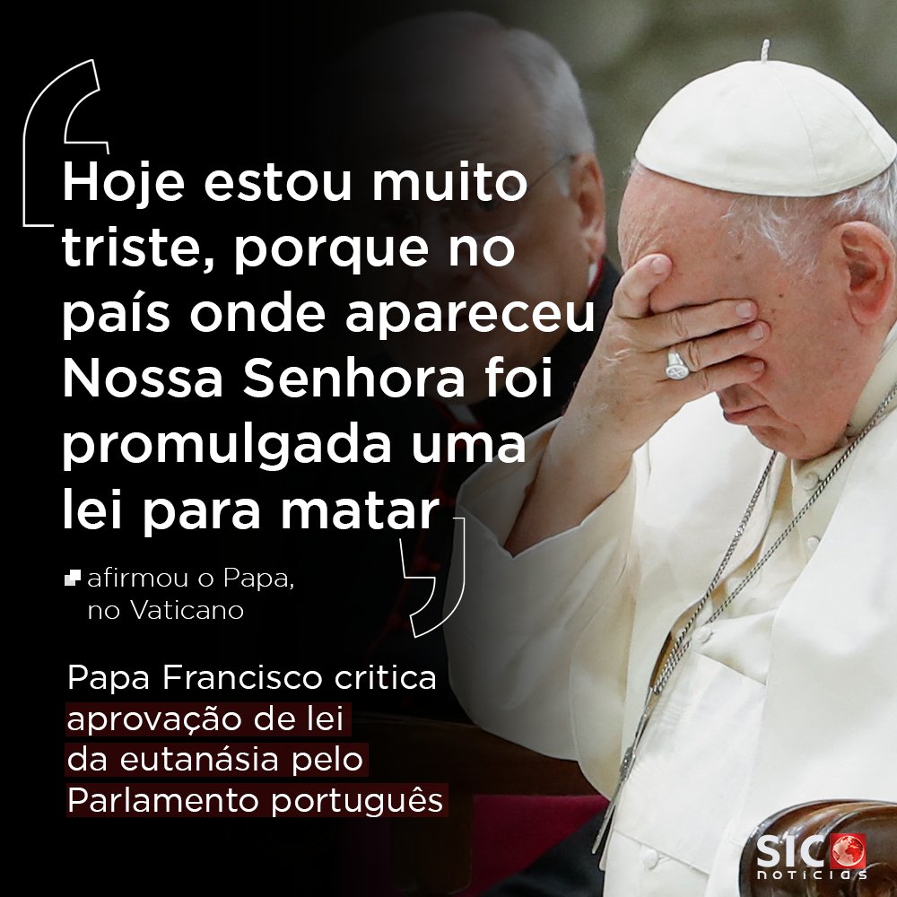 Não estou bem de saúde, afirma Papa Francisco - SIC Notícias