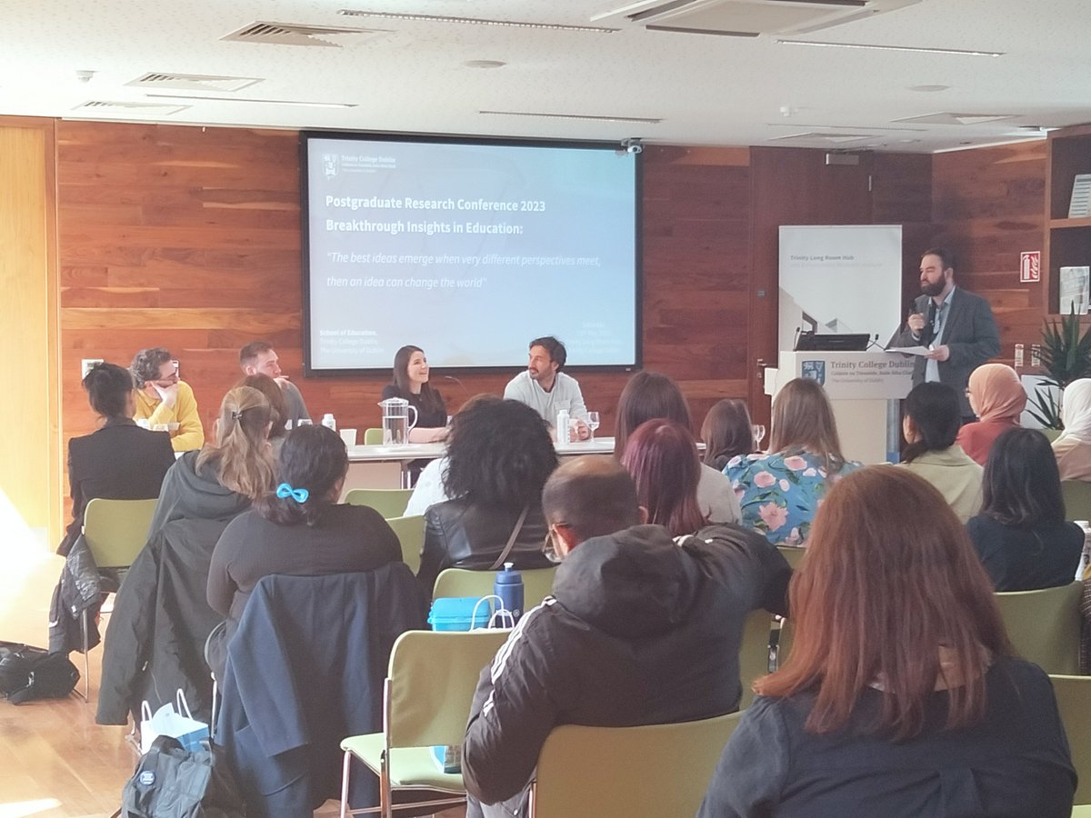 PgrTcd's tweet photo. A wonderful keynote panel just before lunch. Huge thank you @agtgibson, @FinbarHorgan, @AmyFahy and @GiampieroTarant for their brilliant insights!
#EdConTCD https://t.co/Qe3PzoPCH4