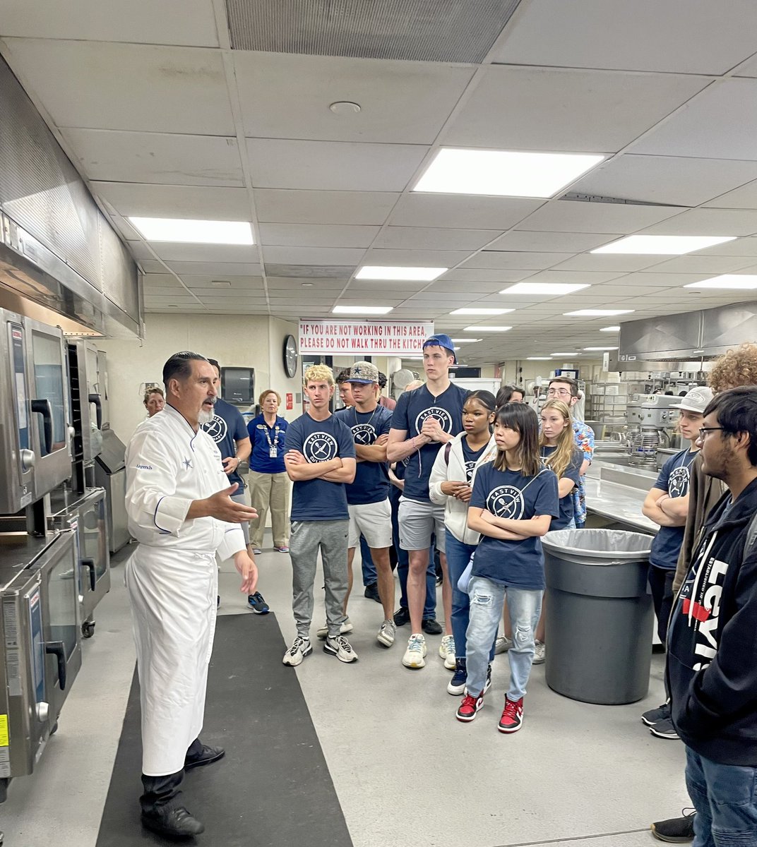 GISD_Culinary's tweet photo. We had an amazing field trip today at the AT&amp;T stadium! We met with the executive chef for the Dallas Cowboys and learned all about how they serve high quality food to thousands of people each football season! @GeorgetownISD https://t.co/ugt3jtgUiz