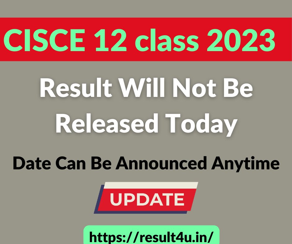 result4u_in's tweet photo. CISCE 12 Class 2023 Result Will Not Be Released Today, Date Can Be Announced Anytime
https://t.co/uAtm3EFsYJ

#cisce #cisceresults2023 #cisceclass12 #update #Today #Result #cisce2023 https://t.co/mSHWE0POj6