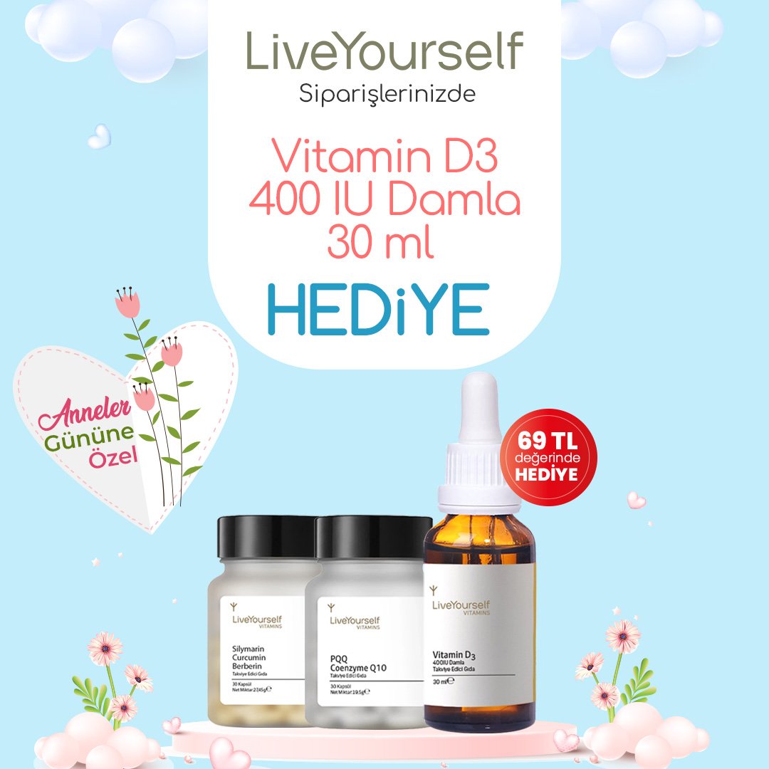 LiveYourself siparişlerinizde Vitamin D3 400 IU Damla 30 ml HEDİYE! 🎁🎁🎁

dermoeczanem.com/liveyourself?u…

#LiveYourself #vitamin #hediye