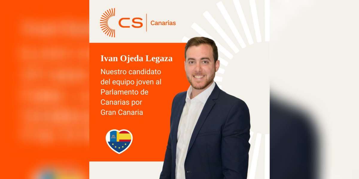 🗳 Este #28M, nuestro compañero <a href="/IvanLegaza/">Iván Ojeda Legaza</a>, será el candidato al <a href="/parcan/">Parlamento Canarias</a> por la lista de Gran Canaria. #PorTi #PorLosTuyos #Libérate #LibérateGranCanaria #IvánAlParlamento 💪🏻🧡🇮🇨