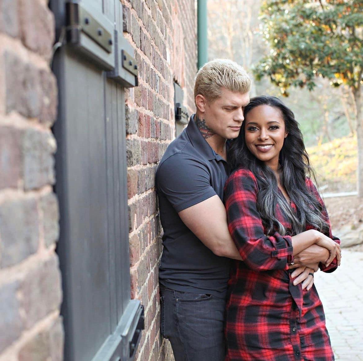 Thenandnowwres2's tweet photo. The American Nightmare @CodyRhodes and his beautiful wife/best friend @TheBrandiRhodes #wwecouple #aewcouple https://t.co/VAyi6WOtvo