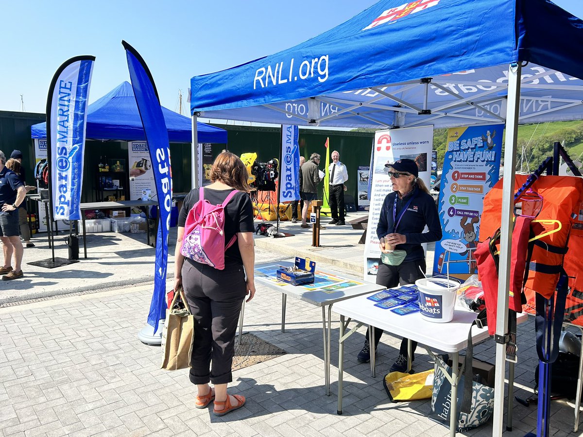 MMarinamike's tweet photo. Finally a bit of decent weather for our Sea Safety Day.@DartHarbour @DartRNLI @RoyalRegatta @DartmouthRR https://t.co/7gK87AV83I
