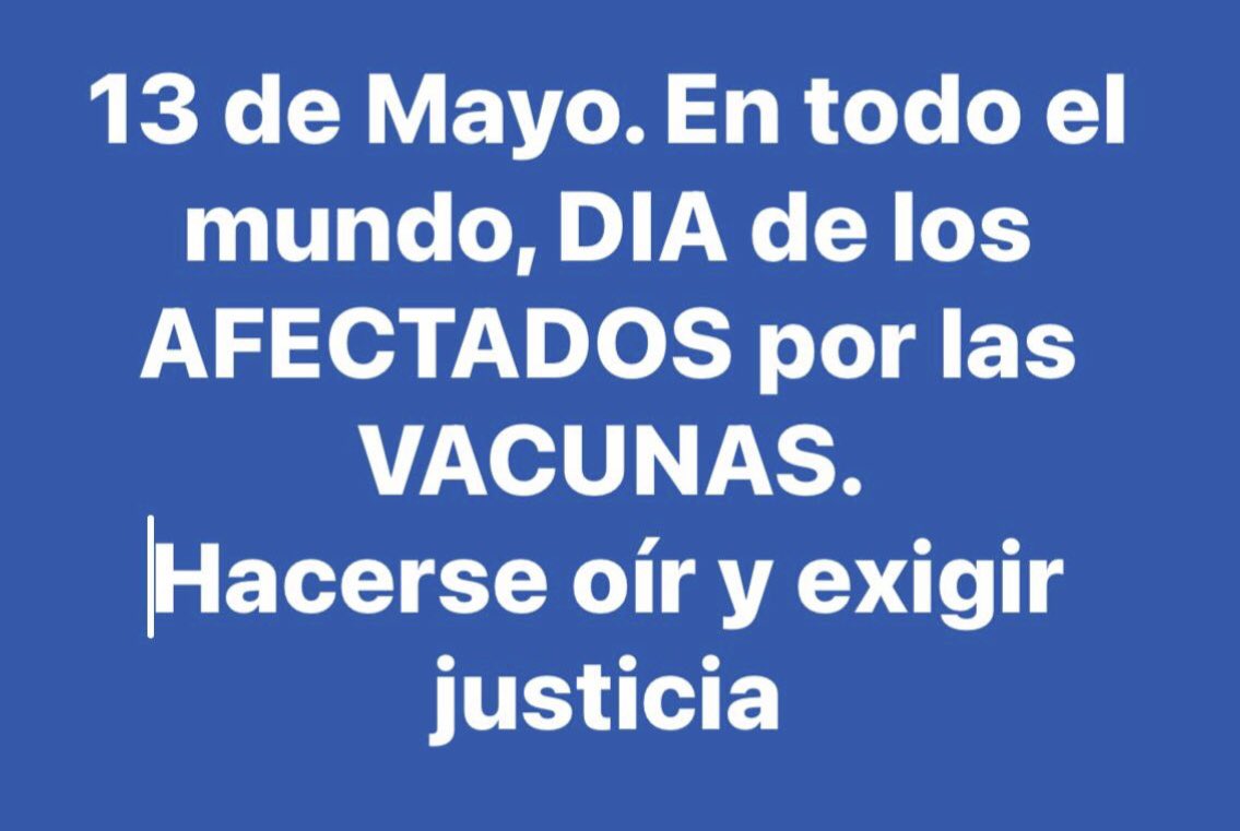 JulioRazona's tweet photo. Hoy, en el mundo, se harán oír los que padecen efectos adversos o los familiares  de fallecidos, por el experimento inyectado contra un virus que nunca se identificó. Víctimas de la Agenda Perversa y de la ineptitud y corrupción de la clase política servil. No los dejemos solos https://t.co/QIEFx4jFd4