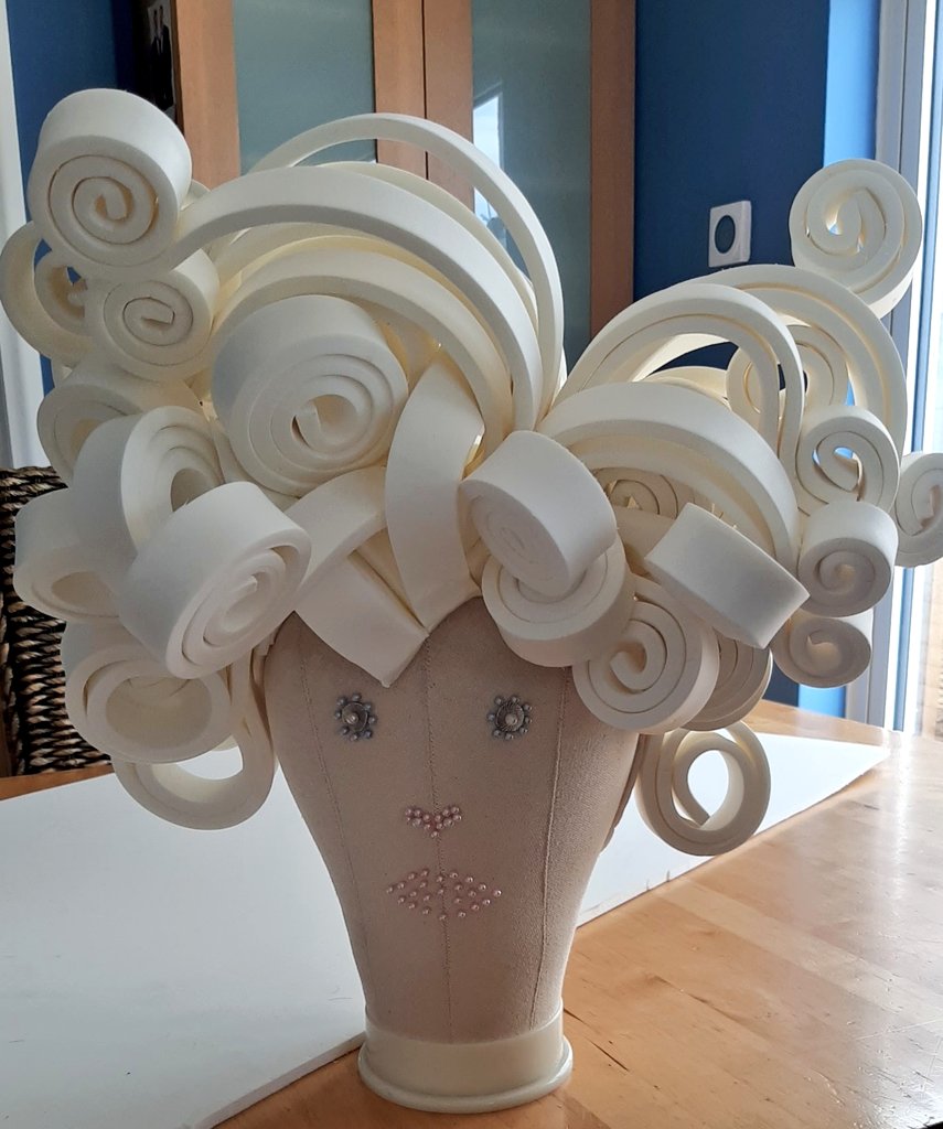 The boy is Ursula, the sea witch in The Little Mermaid. He needs two wigs and I'm in the process of creating... #bespokewigs #foamwig #TheLittleMermaid #nichemarket #dragwig #newbusinessidea #handmade