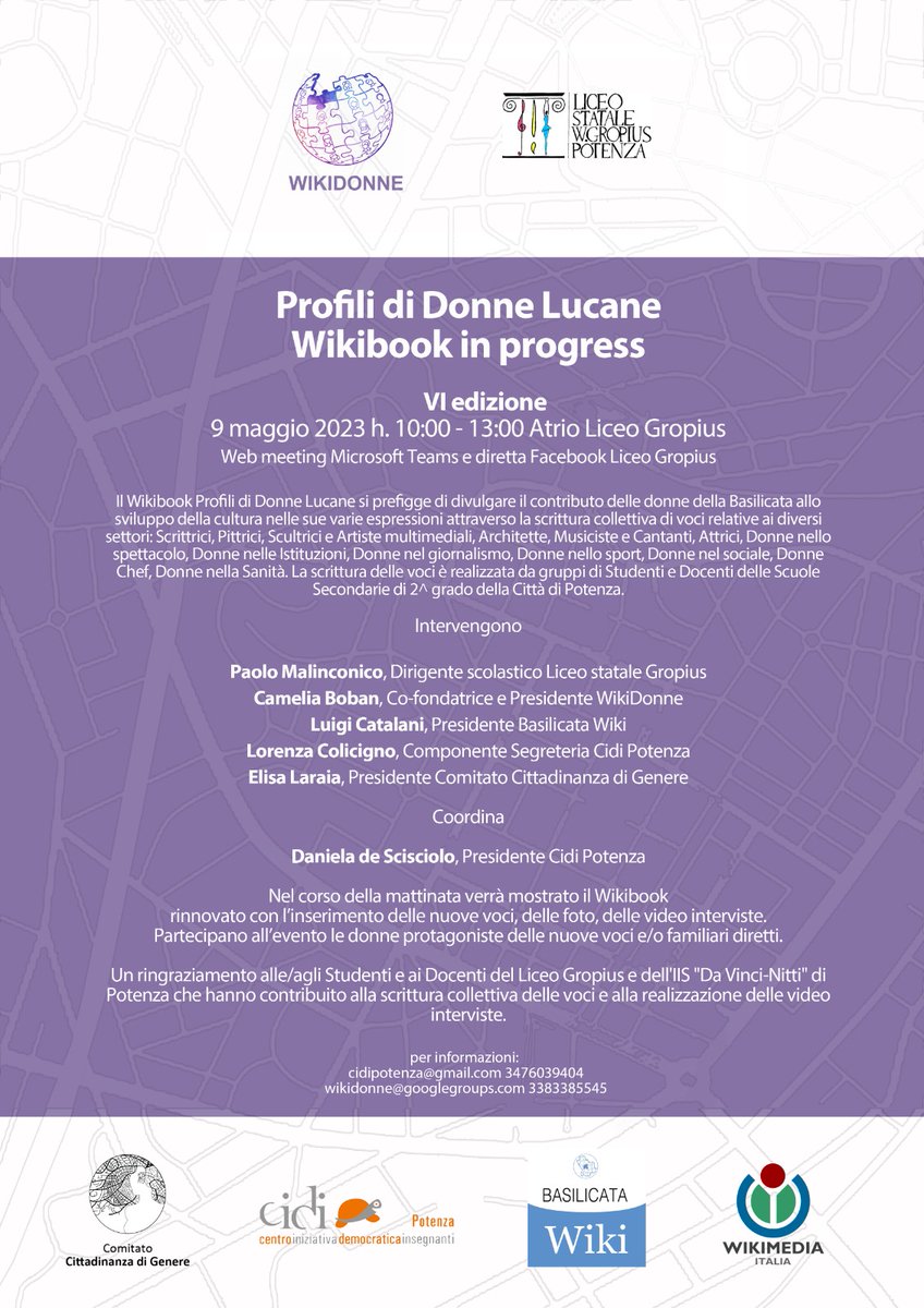 WikiDonne's tweet photo. Conclusa a Potenza la VIa ed della campagna @artandfeminism per la  scrittura del #wikibook "Profili di donne lucane". Artiste multimediali, giornaliste, donne nelle istituzioni e donne nella sanità, come le biografie delle prime farmaciste in Basilicata

https://t.co/ZN0vDBnXN1 https://t.co/gPJD9Itv9X