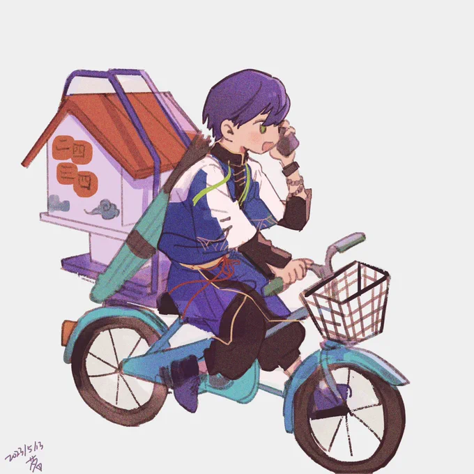 #金剛力也像  これは中華料理店のバイトで毎日元気よく出前を運ぶ剣持の幻覚 