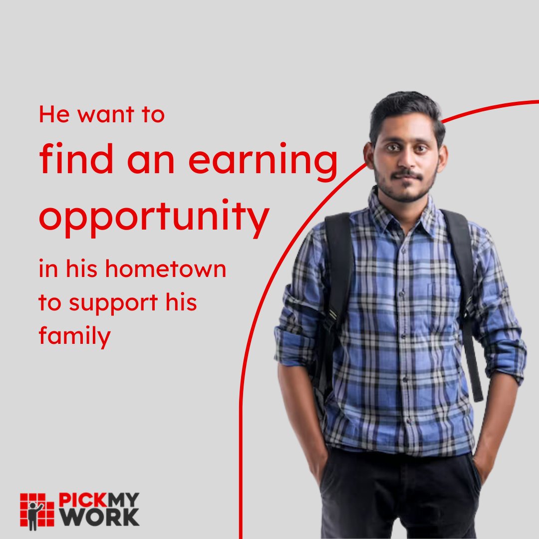 work_pick's tweet photo. A fresh college graduate fulfilling his dreams, check out Ajith's story. Join lakhs of gig workers and start your happy journey of earning money with us.
#pickmywork #ecommerce #parttimework #fintech #gigworkforce #gigeconomy #growyourbusiness #brandvisibility #sales #cac https://t.co/sVHK7bN5mK