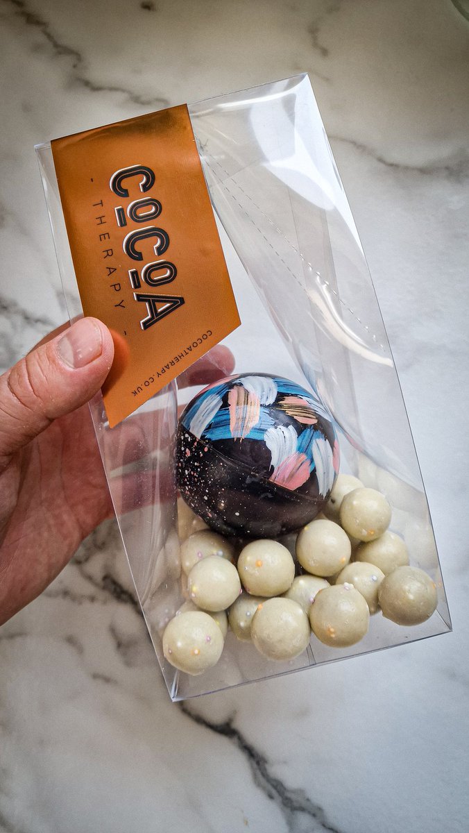 Birthday cake malt balls from cocoa therapy, because it's someone's birthday somewhere in the world