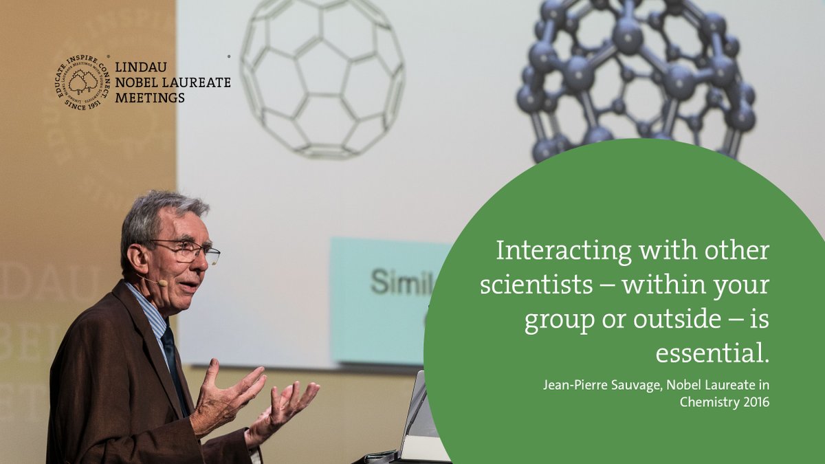lindaunobel's tweet photo. We will happily have Jean-Pierre Sauvage (@unistra) at #LINO23! The 2016 Nobel Laureate in #chemistry will be part of an Agora Talk on Molecular Structure and Function and engage with the Young Scientists in an Open Exchange. Exciting lecture from #LINO17: https://t.co/pyVBWdVNmv https://t.co/07IDdiZDvN