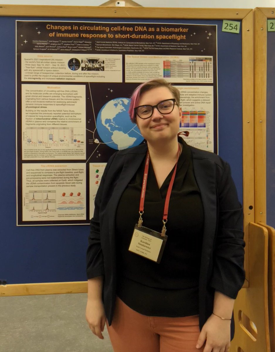 It was a great pleasure to present my work with @mason_lab at the #BoG23 yesterday, talk about diagnostic/monitoring capability of cell-free DNA and the future of space exploration ✨🚀🧬 #astrobiology #inspiration4