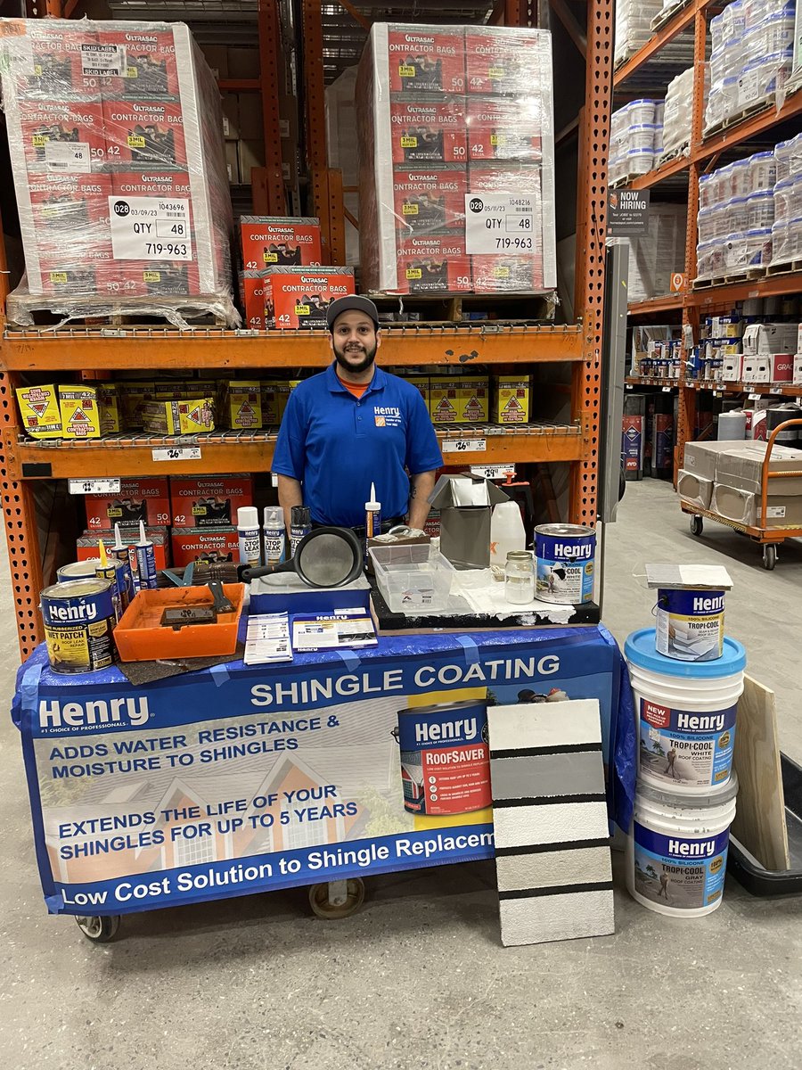 Conducting Saturday Demo <a href="/HomeDepot/">The Home Depot</a> store 1225 Hamilton! Featuring Henry’s Tropi-cool 100% silicone product line! And Henry’s Wet Patches! Stop by my table in front of the ProDesk and see for yourself why Henry’s # 1 Choice of Professionals! <a href="/Ramos418Ramos/">Anthony Ramos</a> <a href="/DipippaPat/">Patrick DiPippa</a>