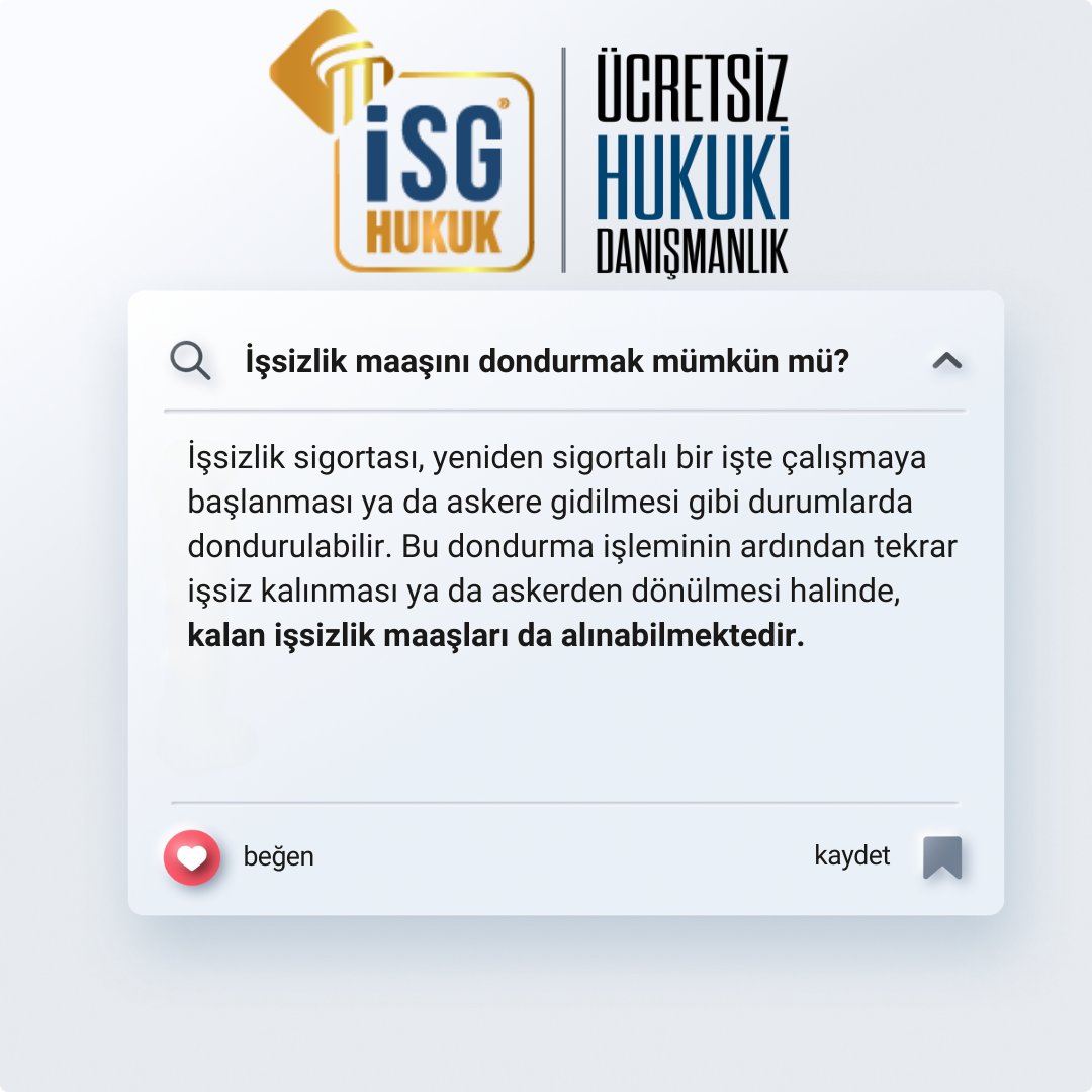 İşsizlik maaşı, işsiz kalan insanlara geçici bir gelir sağlamak amacıyla devlet tarafından verilen bir destektir. İşsizlik durumu devam ettiği sürece, sigorta maaşı düzenli olarak ödenir.

 #İşsizlikMaaşı #dondurma 

<a href="/cuneyd6parmak/">Cüneyd Altıparmak</a>