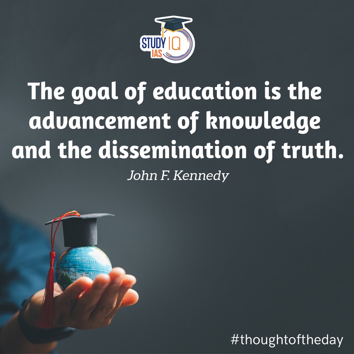 #goalofeducation #advancementofknowledge #disseminationoftruth #johnfkennedy #thoughtoftheday #Motivationalquote #dailymotivation #quotes #quoteoftheday #todaythought #quotesaboutlife #quoteofthelife #dailyquotes #dailythoughts #motivationquotes