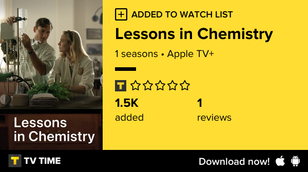 Sandberg_Max's tweet photo. I've just started following Lessons in Chemistry https://t.co/c2tE4CFVmY #tvtime https://t.co/DwIaq7NmSD