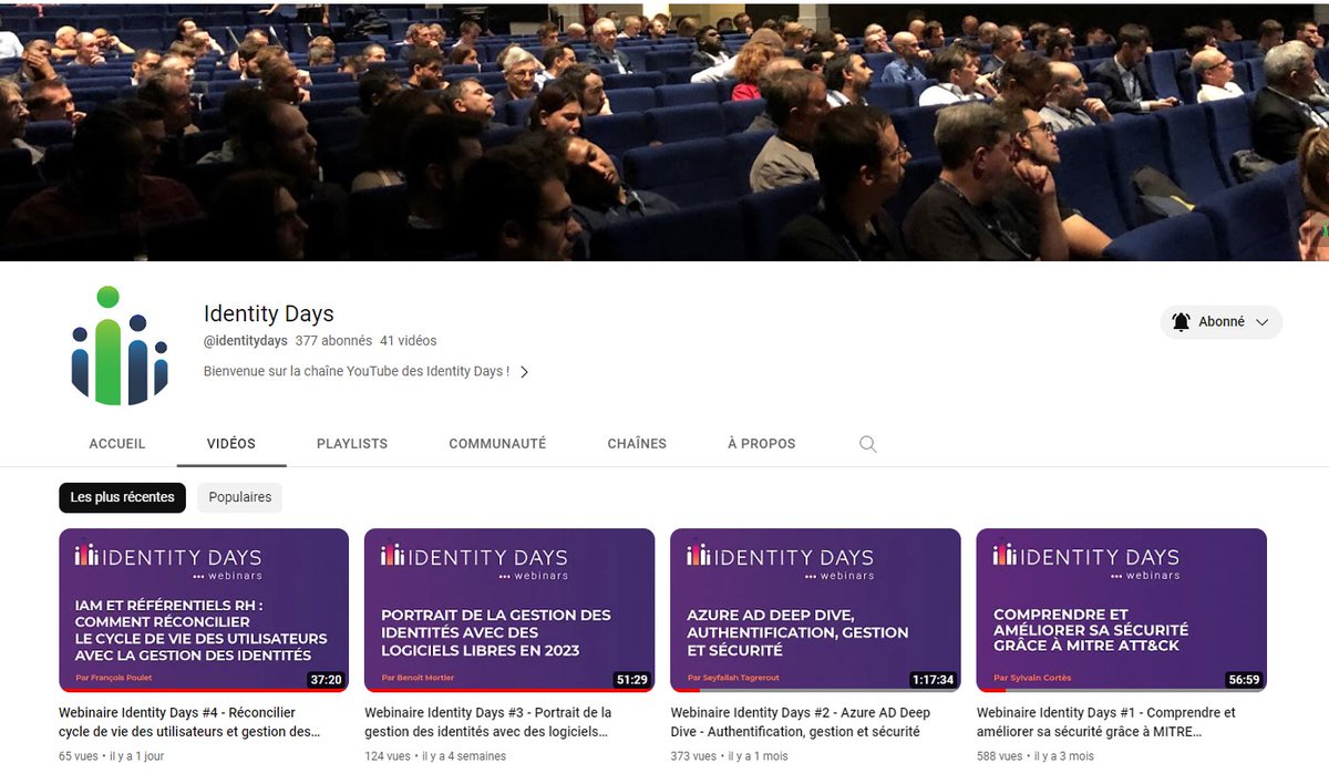 sylvaincortes's tweet photo. 📹 Pour ne pas manquer les replays des webinaires #identityDays, n'oubliez pas de vous abonner à la page #Youtube des IdentityDays ➡️ Les 4 premiers webinaires: https://t.co/Eroz2yfzMO
🎁 On vous prépare une belle surprise pour le webinaire du mois de Juin 😲 Stay tuned ! https://t.co/RvxTNM02Na