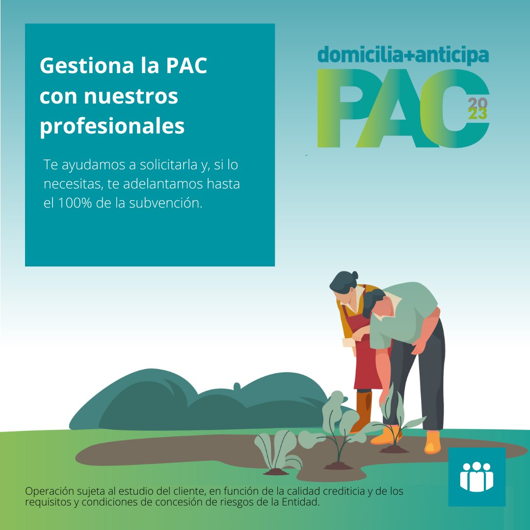 🤝 Llevamos décadas trabajando con profesionales del #SectorAgro.  

Por eso, sabemos lo importante que es obtener el dinero de las ayudas de la Política Agraria Común #PAC en el momento que toca invertir en tu negocio.  

Más info aquí 👉   cajamar.info/2tRjgbi
