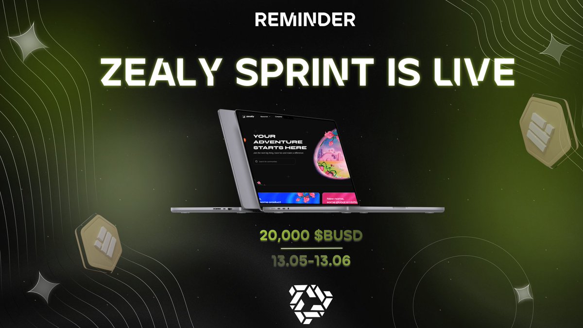 🎊 <a href="/zealy_io/">Zealy</a> - 20,000 $BUSD SPRINT IS LIVE

🎉 Click on me: zealy.io/c/eminerco/

#NFTs #ANNOUNCEMENT #Giveaway