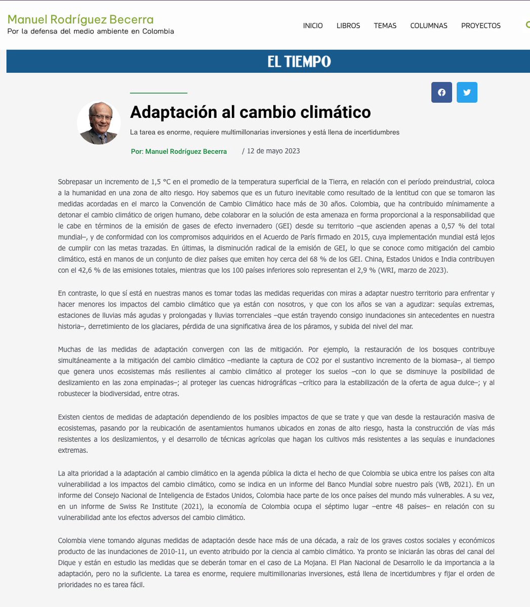 FNAmbiental's tweet photo. El #PlanNacionalDeDesarrollo le da importancia a la #Adaptación, pero no la suficiente. La tarea es enorme, requiere multimillonarias inversiones, está llena de incertidumbres y fijar el orden de prioridades no es tarea fácil: @manuel_rodb #AcciónClimática
https://t.co/r0FzOFd6hV https://t.co/TsCQo3QLOP