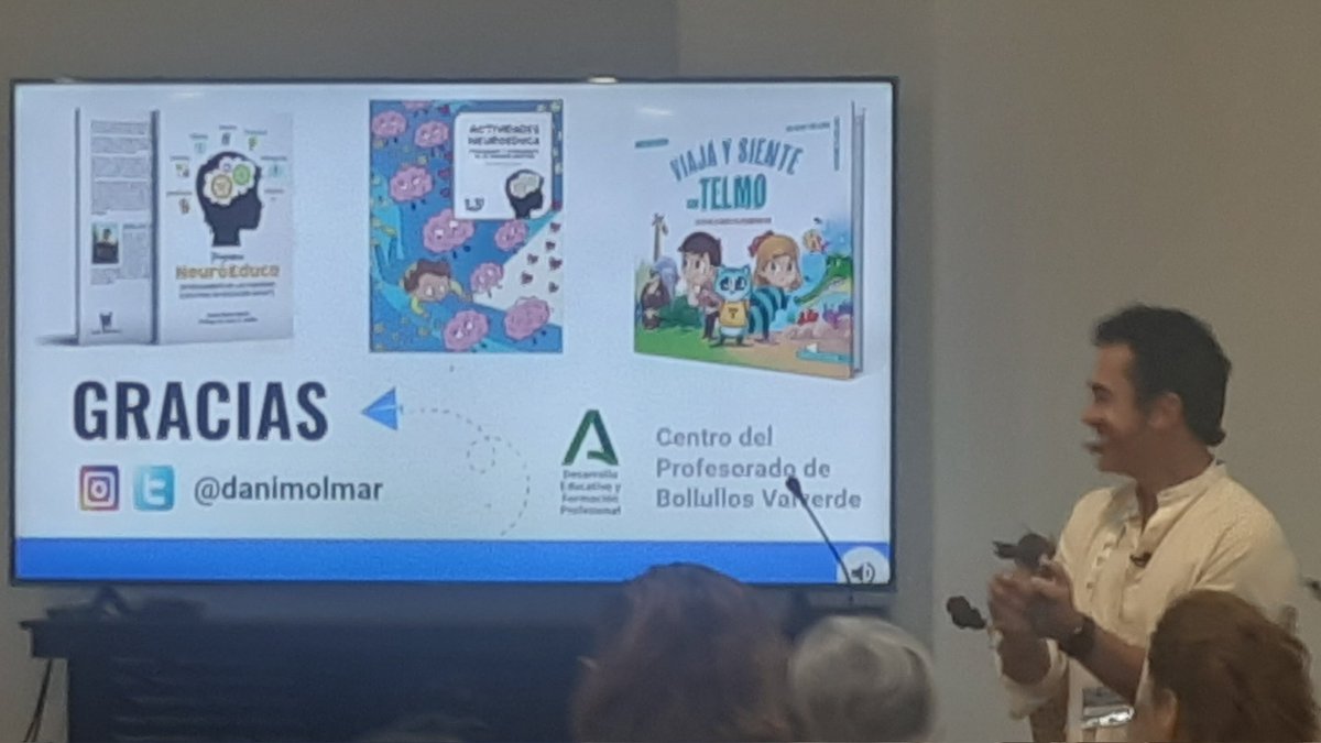Gracias al <a href="/cepbollullos/">CEP Bollullos Valverde</a> por darnos la posibilidad de conocer el magnífico Proyecto #Neuroeduca de <a href="/danimolmar/">Dani Molina</a> <a href="/cepmarbellacoin/">CEP Marbella-Coin</a> en el II Congreso de Neurociencia y Educación de #Matalascañas