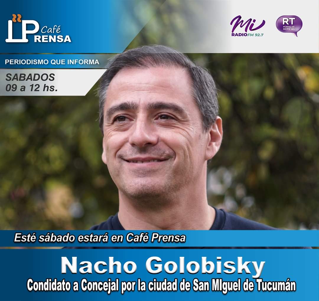 🎙EN VIVO| Café Prensa por <a href="/radiostucumanok/">Radios Tucumán</a> FM 92.7 y en dúplex por 88.1 mhz

Con la conducción de <a href="/josemamartintuc/">José María Martín</a> <a href="/YaminaSabbag/">Yamina Sabbag</a> y <a href="/JAlbertinsky/">jorge albertinsky</a> 

Hoy en Café Prensa: <a href="/FedRomanoNorri/">Fede Romano Norri</a>
<a href="/nachogolobisky/">Ignacio Golobisky</a>