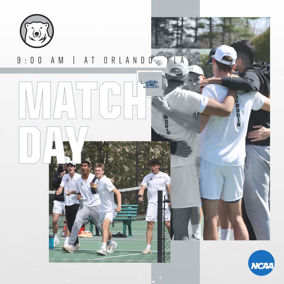 Bowdoin Athletics (@goubears) on Twitter photo The <a href="/PolarBearTennis/">Bowdoin Men's Tennis</a> team returns to the <a href="/NCAADIII/">NCAA Division III</a> Quarterfinals this morning against rival Middlebury. Action starts at 9am! #GoUBears
Live scores:
statbroadcast.com/events/centralâŚ
Live Video:
youtube.com/live/1WmwtTdxi⌠The <a href="/PolarBearTennis/">Bowdoin Men's Tennis</a> team returns to the <a href="/NCAADIII/">NCAA Division III</a> Quarterfinals this morning against rival Middlebury. Action starts at 9am! #GoUBears
Live scores:
statbroadcast.com/events/centralâŚ
Live Video:
youtube.com/live/1WmwtTdxiâŚ