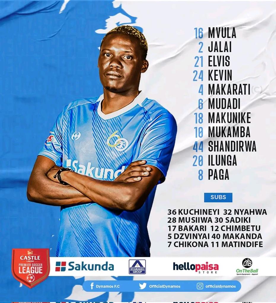 Matchday 9 squad.
Three changes from last week’s starting 11, Denver Mukamba, Emmanuel Paga and Elie Ilunga starts.
#GlamourBoys #DembareAt60