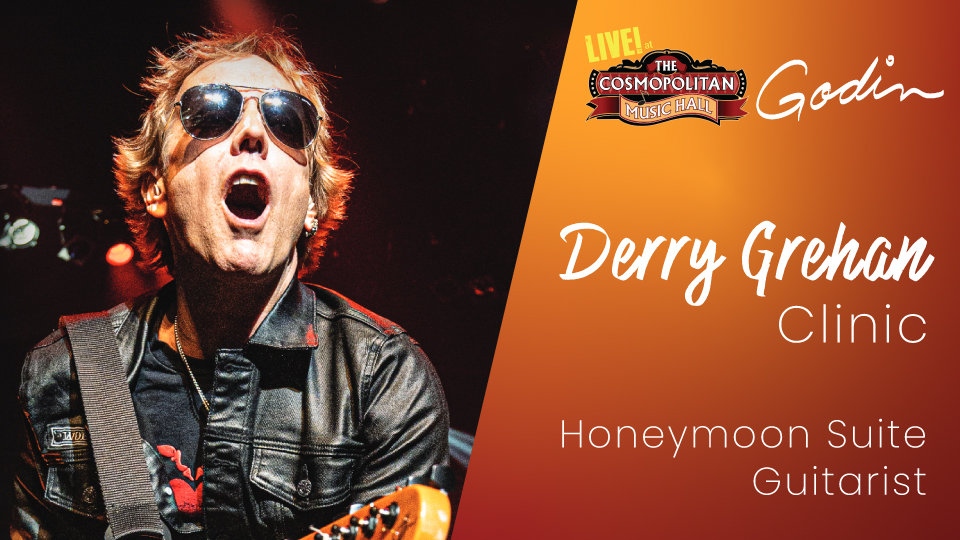 CosmoMusic's tweet photo. Join us for FREE on Thursday, May 25 with DERRY GREHAN in the Cosmopolitan Music Hall | Sponsored by Godin Guitars 🎸
https://t.co/vcp3224BdD
.
.
@cosmomusic #cosmomusic @godinguitars #godinguitars #derrygrehan #honeymoonsuite #guitars #guitarist #musician #canadianmusic https://t.co/EFLF6gT36Q