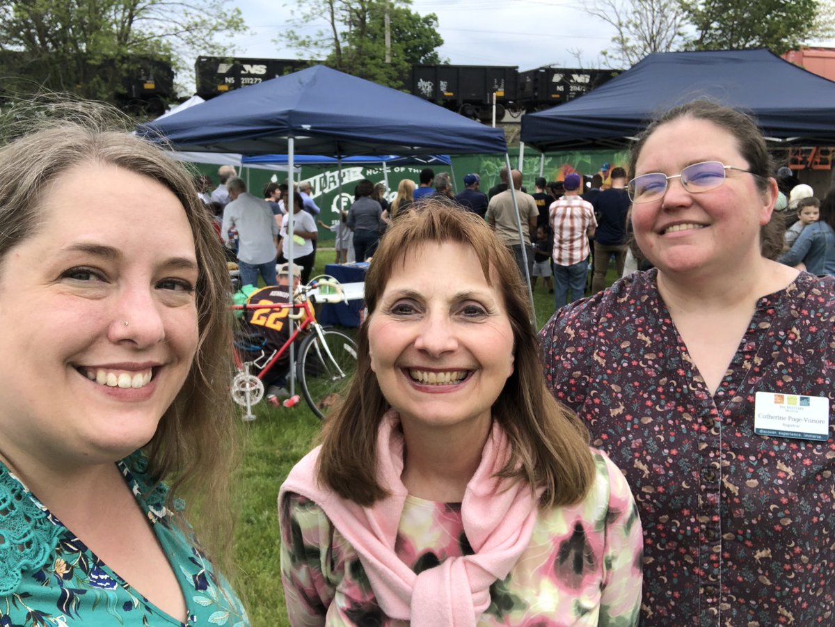Kristie Erickson, Marilyn Thompson, and Cat Page-Vanore proudly represented the museum at the groundbreaking ceremony for #FoundryField. The mural honoring the #FoundryGiants is outstanding! #sappymoffitt