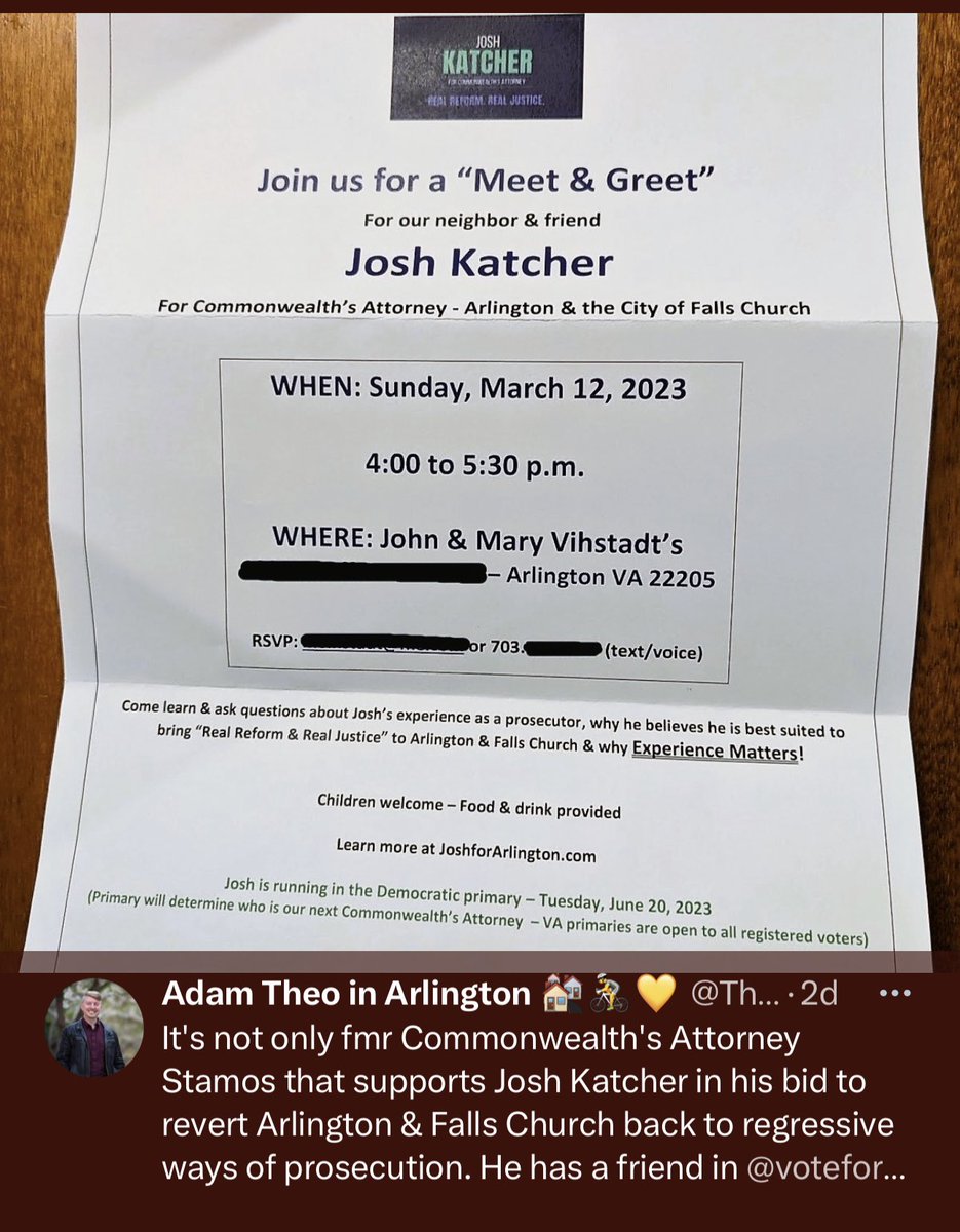 MillerTownsend2's tweet photo. 1-4 Yesterday I posted part 1 of the #katcher files, showing that the pretend reformer running in the democratic primary is a plant from the prior regressive administration. Here’s part 2. https://t.co/nA5lUmv7vN