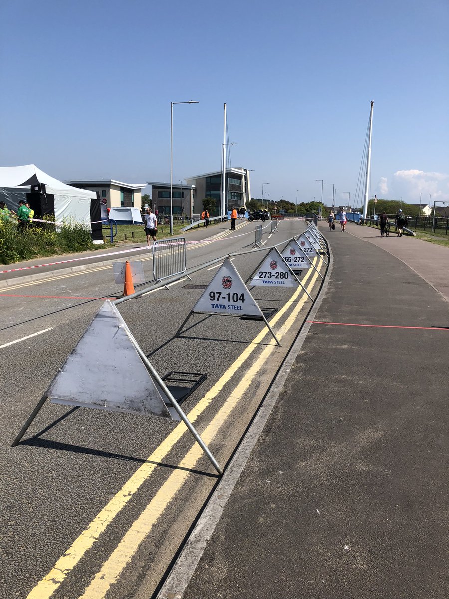Transition all setup for today’s Paratriathlon at Llanelli <a href="/sportcarms/">Chwaraeon a Hamdden Actif | Actif Sport & Leisure</a> <a href="/BritTri/">British Triathlon</a>