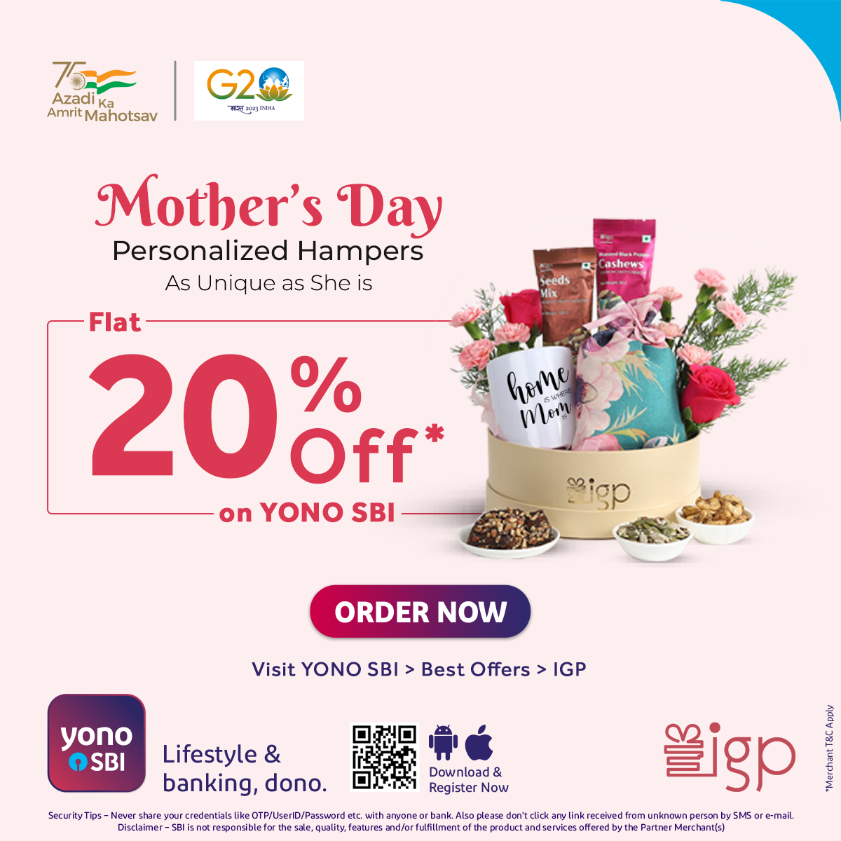 A special offer to let her know how much 'Special' she is. Happy Mother's Day!

#Gifting #IGP #MothersDay #GiftingOffers #GiftHampers #AmritMahotsav