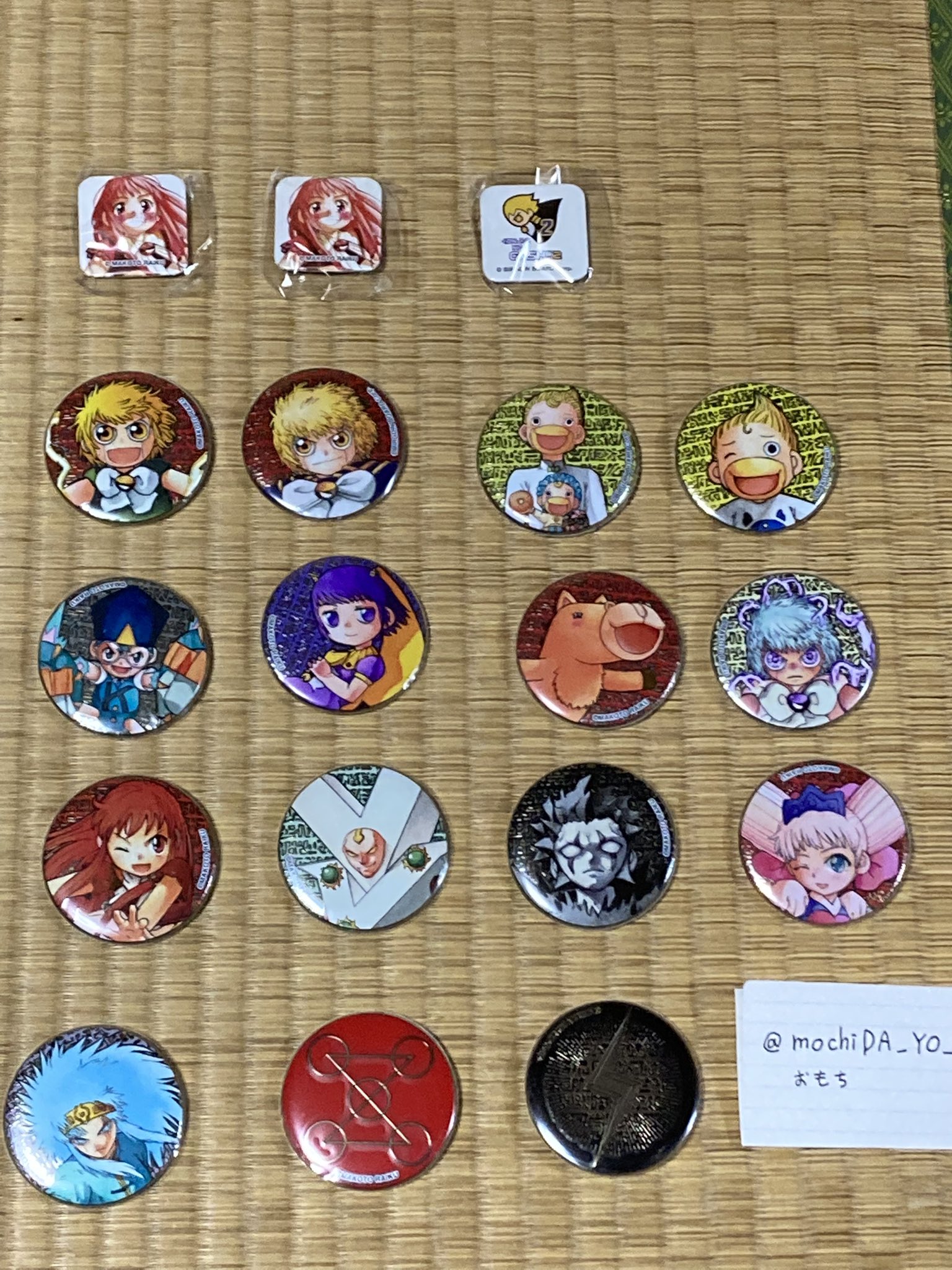 金色のガッシュ メタル缶バッジ ポップアップ限定商品