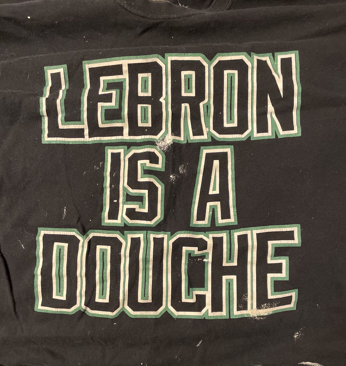 I wish I hadn’t painted in my LeBron shirt. May need it for the finals.