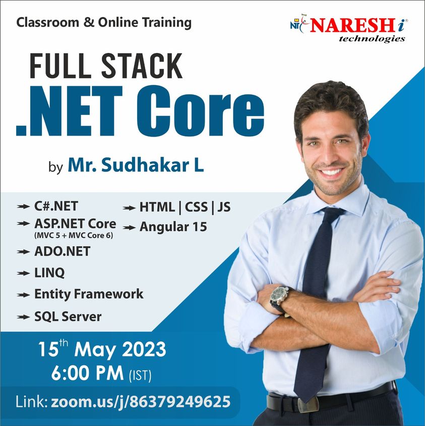 PrassannaPr's tweet image. 🛑Free Demo🛑
✍️Join Now: bit.ly/41wBYPU
👉Attend a Free Demo On Full Stack Dot Net Core by Mr. Sudhakar L.
📅Demo On: 15th May @ 06:00 PM (IST)
#Csharpdotnet #dotnet #webservices #learning #onlinetraining #education #software #nareshit