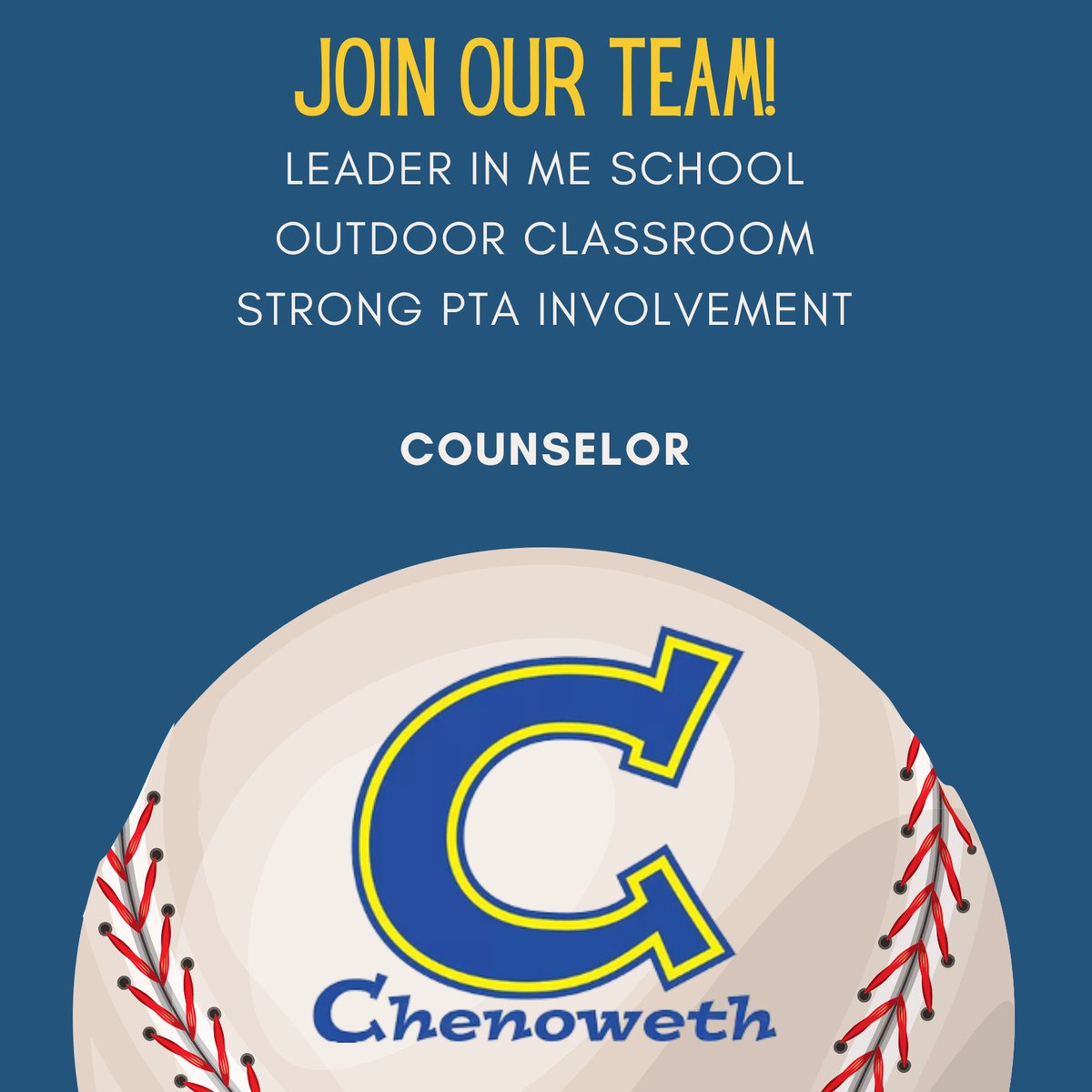 New opening @chenowethes -Check out the job list applitrack.com/jefferson/onli…

#CESLeadTheCharge 💙🐴